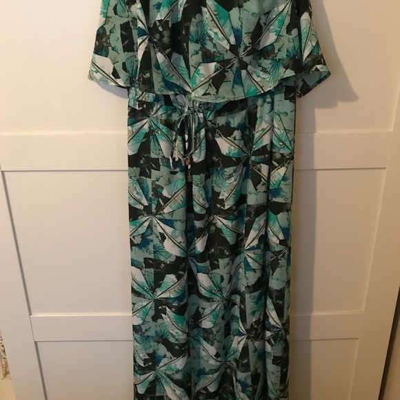 FLORAL STRAPLESS DRESS - Picture 4 of 6